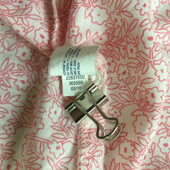 Vintage GAP Floral Button Down Shirt Pink White Y2K - Sz Small - Picture 9 of 11